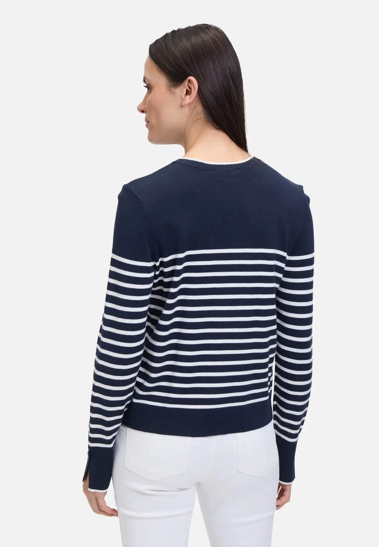 Basic-Strickjacke mit Streifen Basic-Strickjacke mit Streifen