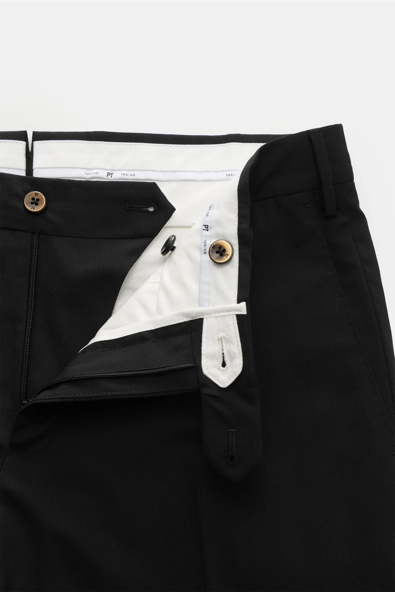 PT Torino - Herren - Wollhose 'Slim Fit' schwarz – Bild 4