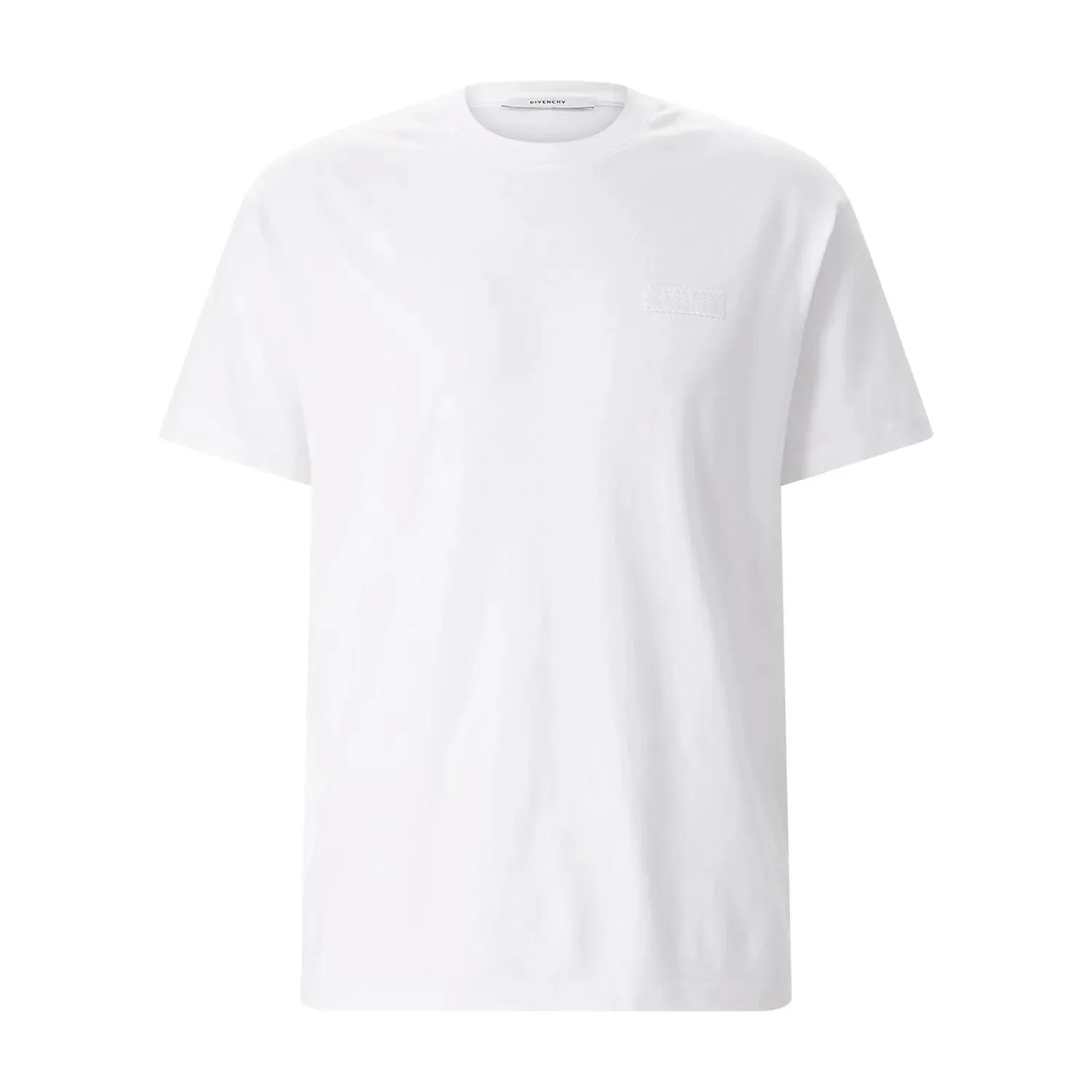 Givenchy - White Plain Cotton T-Shirt With Tonal Logo Detail - Größe XXL - weiß Givenchy - White Plain Cotton T-Shirt With Tonal Logo Detail - Größe XXL - weiß