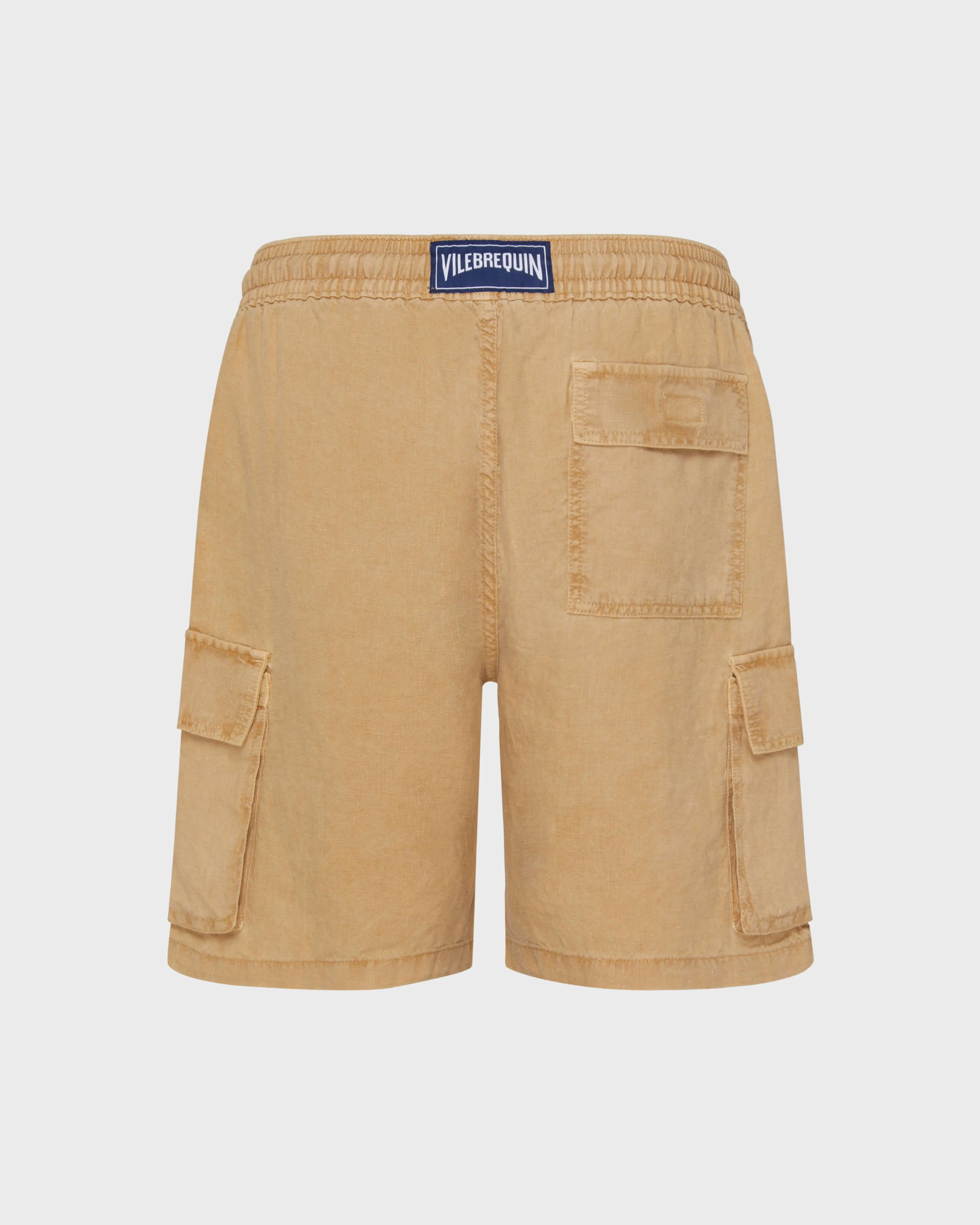 Vilebrequin - Natural Dye Leinen-bermudashorts Mit Cargotaschen Für Herren - Bermuda - Baie - Marone - Größe XL – Bild 2