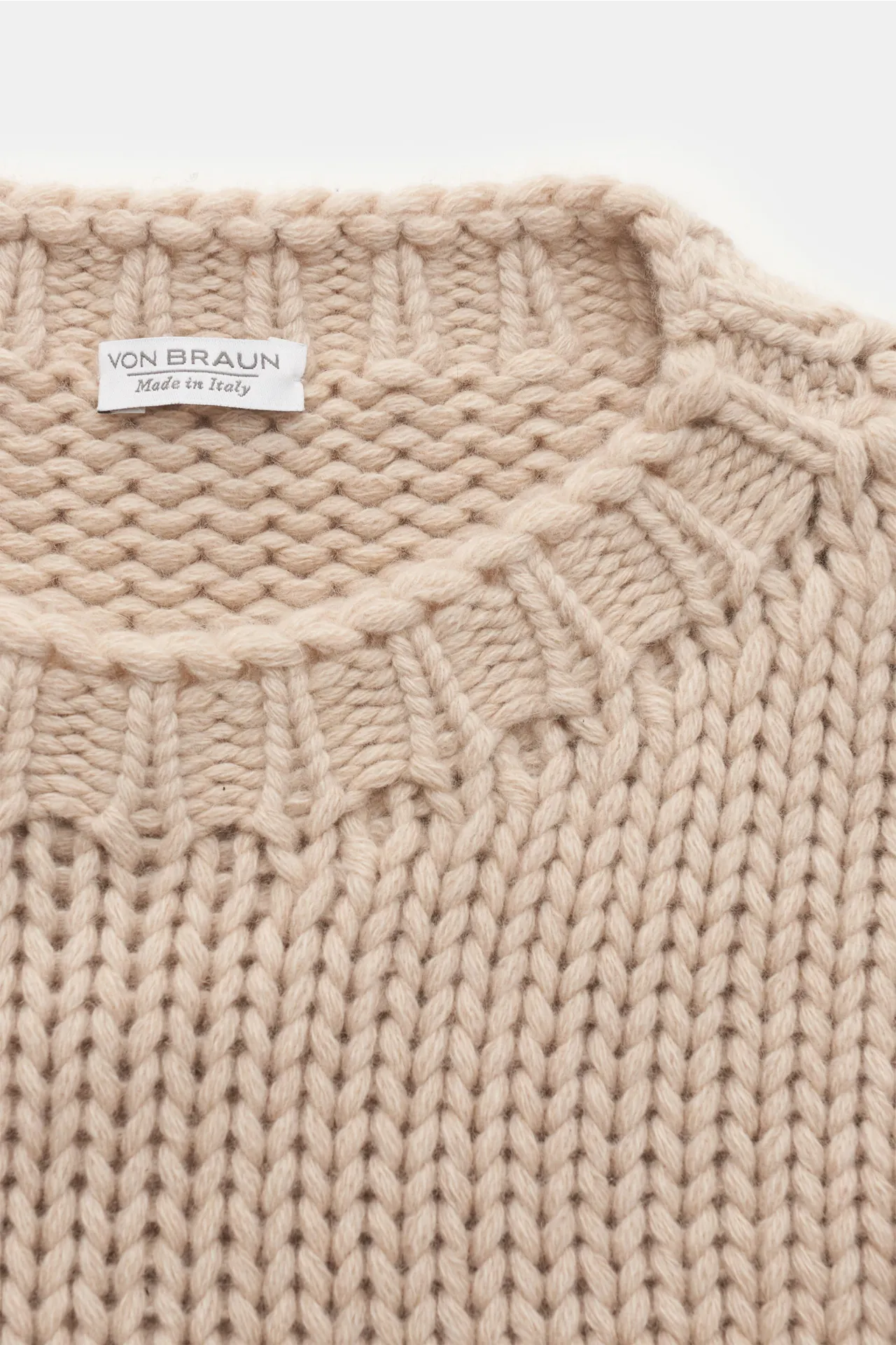 von Braun - Herren - Cashmere Rundhalspullover beige – Bild 2