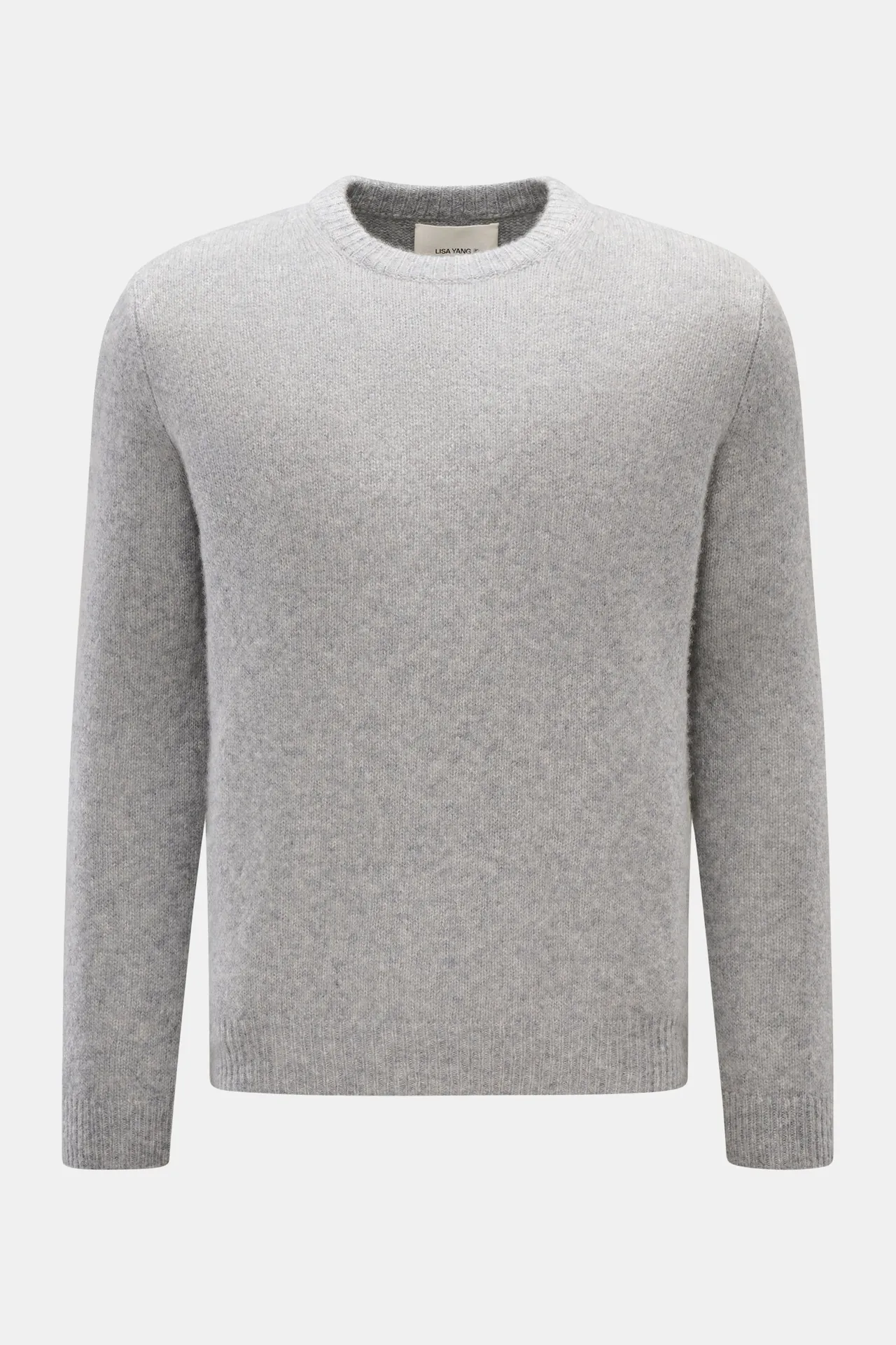 Lisa Yang - Herren - Rundhalspullover %27Baxter%27 grau meliert Lisa Yang - Herren - Rundhalspullover %27Baxter%27 grau meliert
