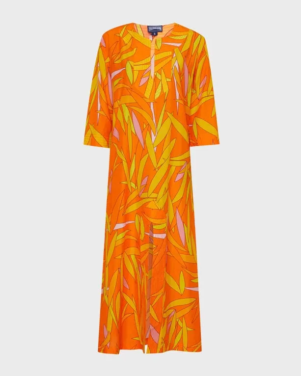 Vilebrequin - Madrague Kaftan Aus Baumwolle Und Seide Für Damen - Kaftan - Leonor - Orange - Größe M Vilebrequin - Madrague Kaftan Aus Baumwolle Und Seide Für Damen - Kaftan - Leonor - Orange - Größe M