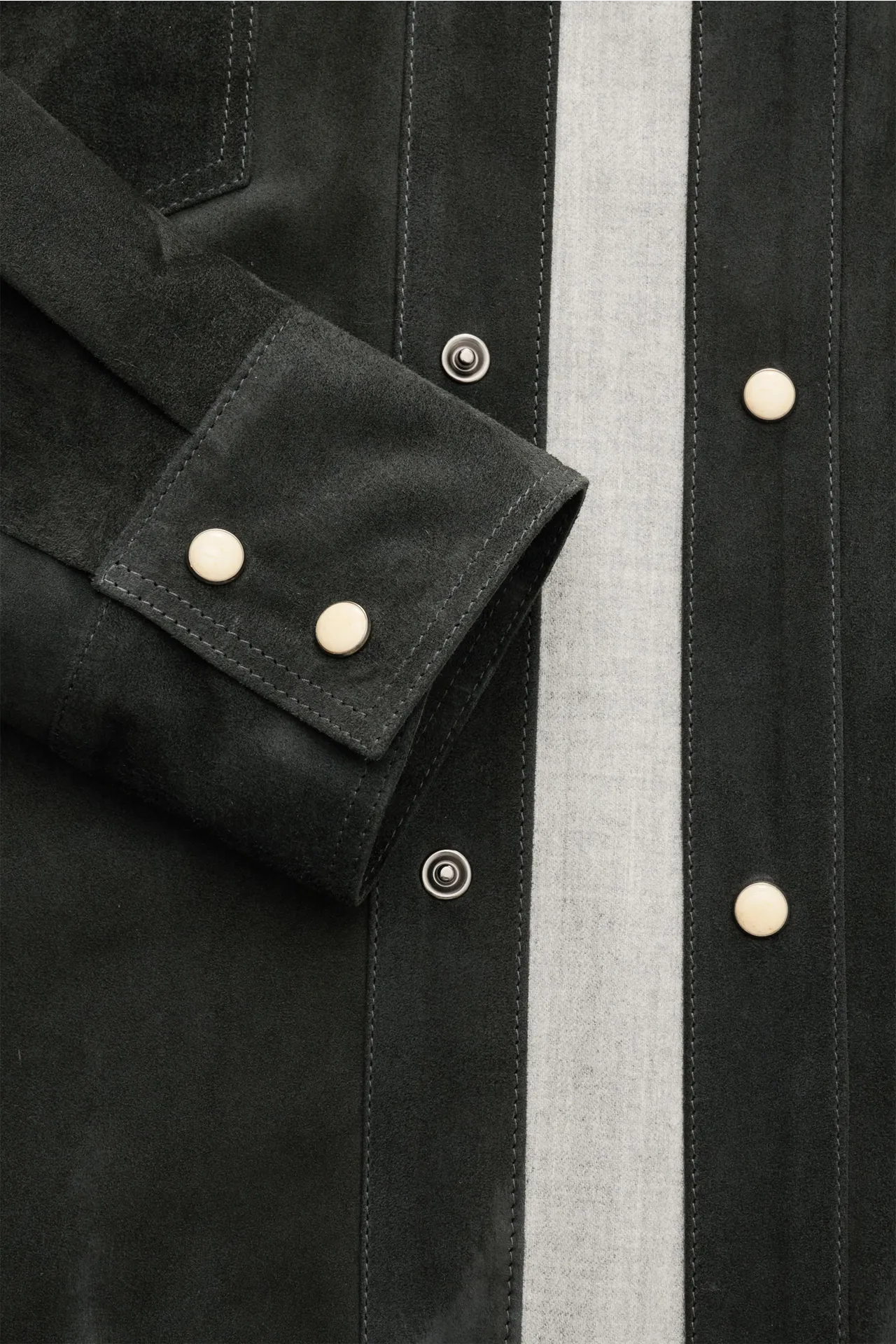 Rifugio - Herren - Velourslederjacke anthrazit – Bild 4