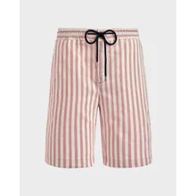 Vilebrequin - Gestreifte Bermudashorts Aus Baumwolle Und Leinen Für Herren - Bermuda - Levant - Rosa - Größe 42 Vilebrequin - Gestreifte Bermudashorts Aus Baumwolle Und Leinen Für Herren - Bermuda - Levant - Rosa - Größe 42