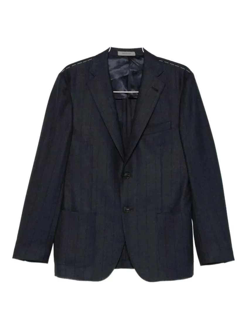 Corneliani - Blue Virgin Wool And Cashmere Suit Jacket - Größe 50 - schwarz Corneliani - Blue Virgin Wool And Cashmere Suit Jacket - Größe 50 - schwarz