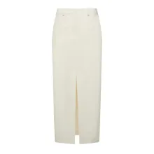 Simona Corsellini - Midi Skirt With Front Slit - Größe 42 - weiß Simona Corsellini - Midi Skirt With Front Slit - Größe 42 - weiß