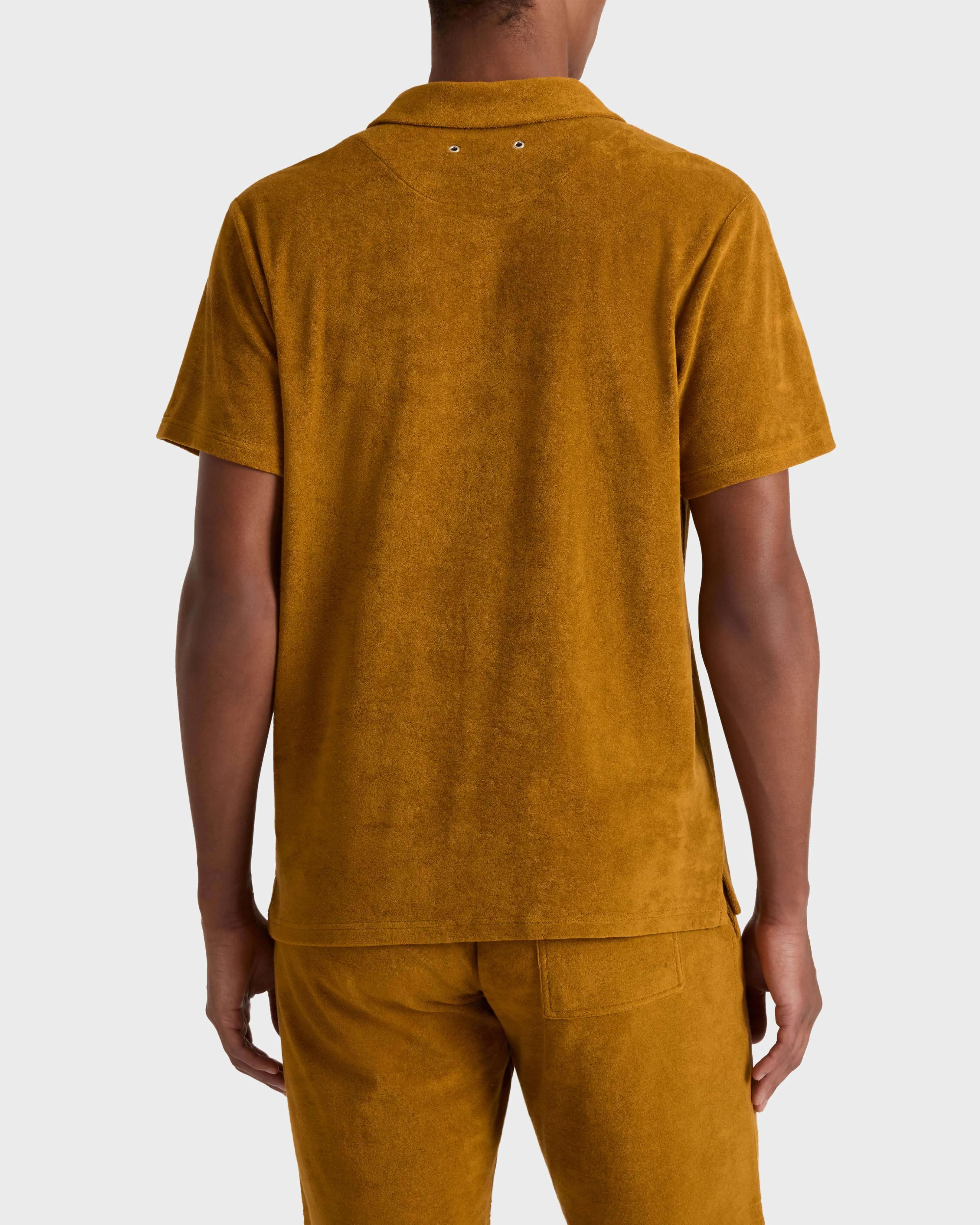 Vilebrequin - Solid Bowling-hemd Aus Frottee Für Herren - Hemd - Charli - Marone - Größe XL – Bild 4