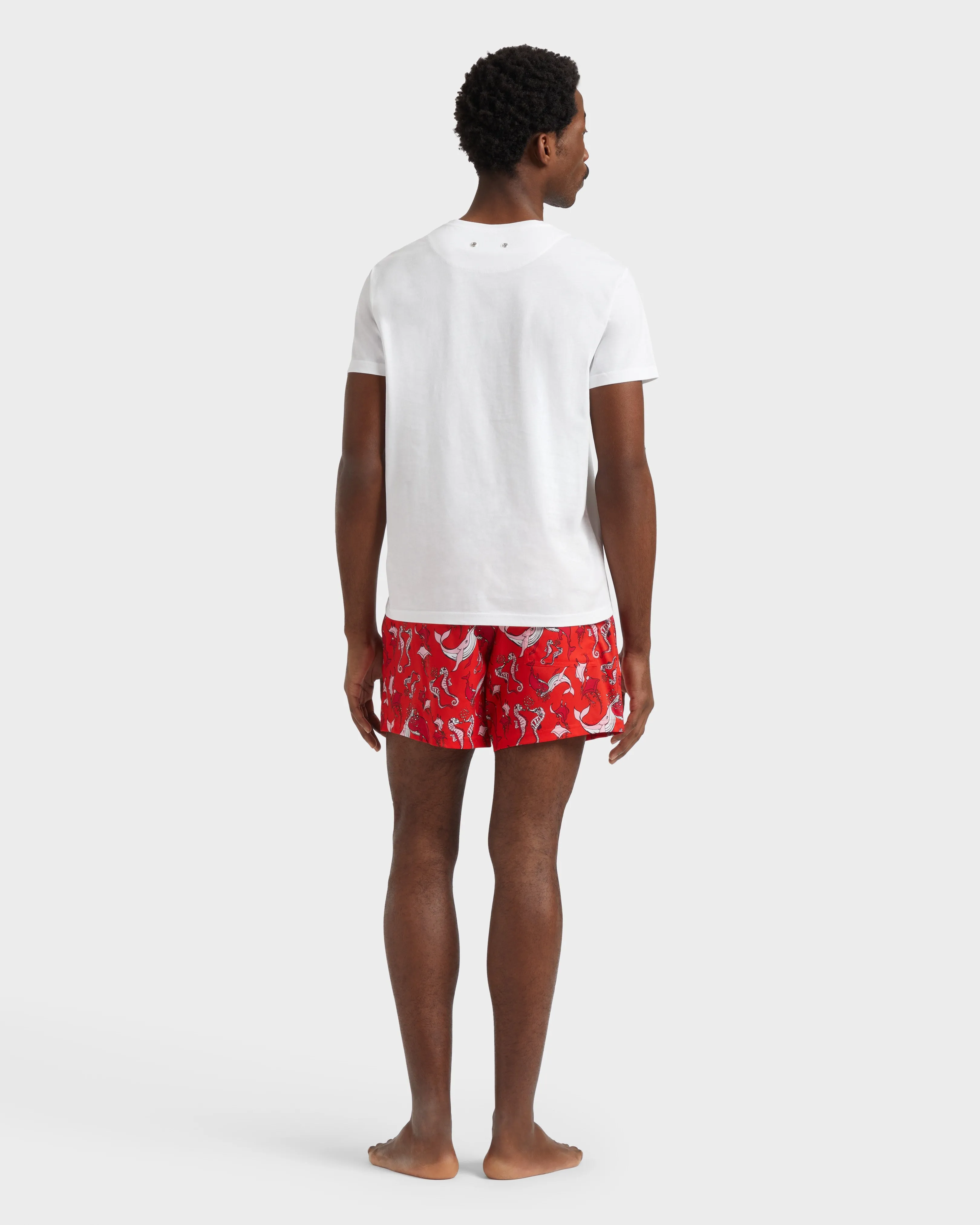 Vilebrequin - Whales Love T-shirt Aus Bio-baumwolle Für Herren - T-shirt - Thom - Weiss - Größe XL – Bild 4