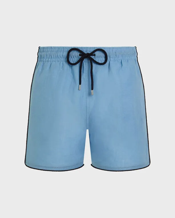 Vilebrequin - Solid Badeshorts Aus Leinen Für Herren - Bademode - Mallorca - Blau - Größe XXXL Vilebrequin - Solid Badeshorts Aus Leinen Für Herren - Bademode - Mallorca - Blau - Größe XXXL