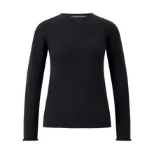 Hannes Roether - Strickpullover mit Rundhalsausschnitt - Größe S - schwarz Hannes Roether - Strickpullover mit Rundhalsausschnitt - Größe S - schwarz