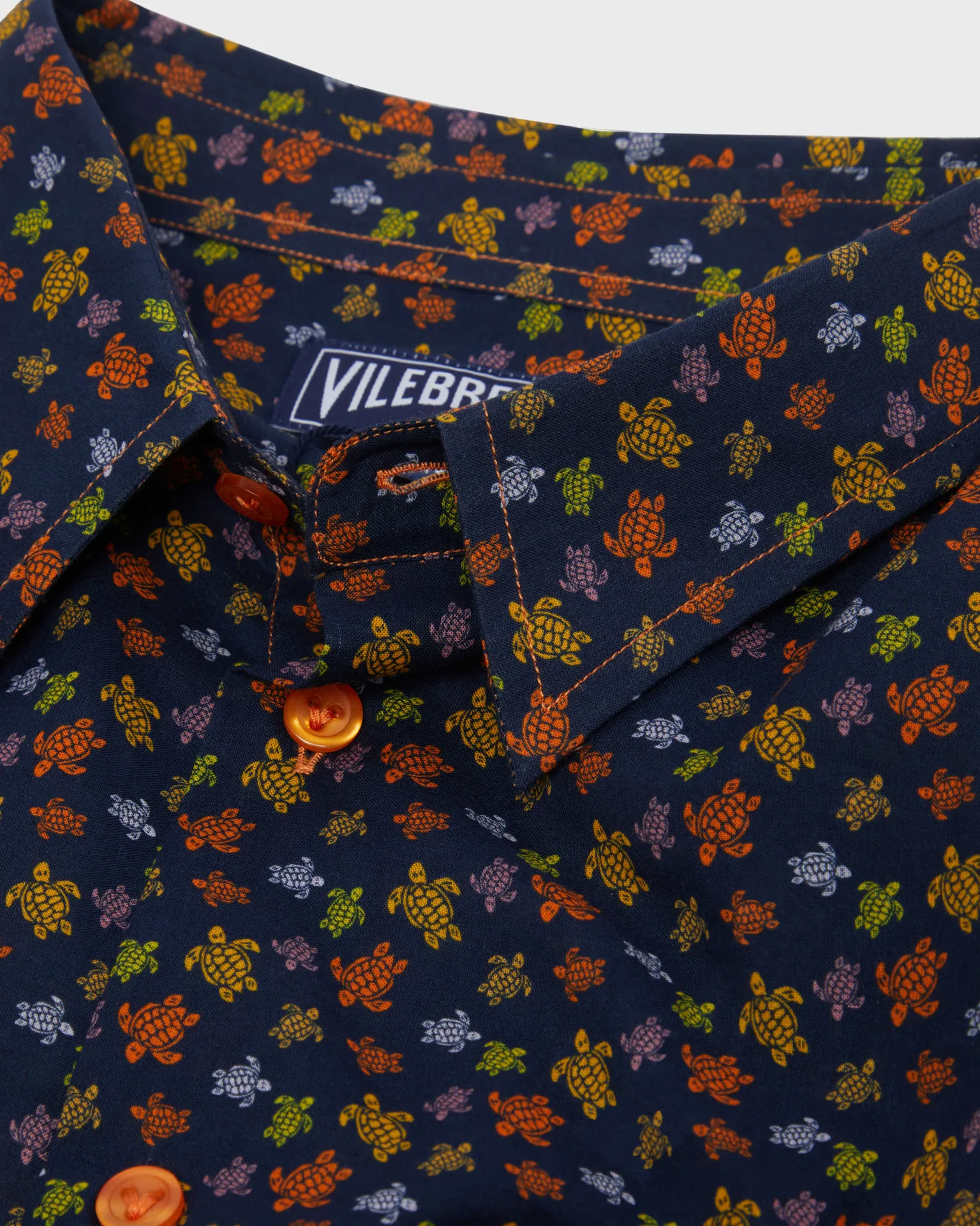 Vilebrequin - Micro Ronde Des Tortues Hemd Aus Baumwollvoile Für Herren - Hemd - Caracal - Orange - Größe L – Bild 5