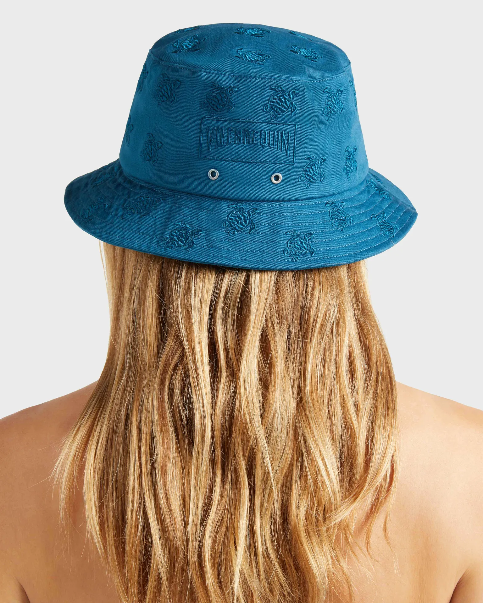 Vilebrequin - Embroidered Bucket Hat Turtles All Over - Hut - Boom - Blau - Größe XS/S – Bild 5