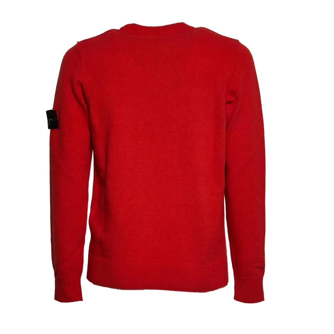 Stone Island - Lambswool Sweater With Ribbed Details - Größe S - rot – Bild 2