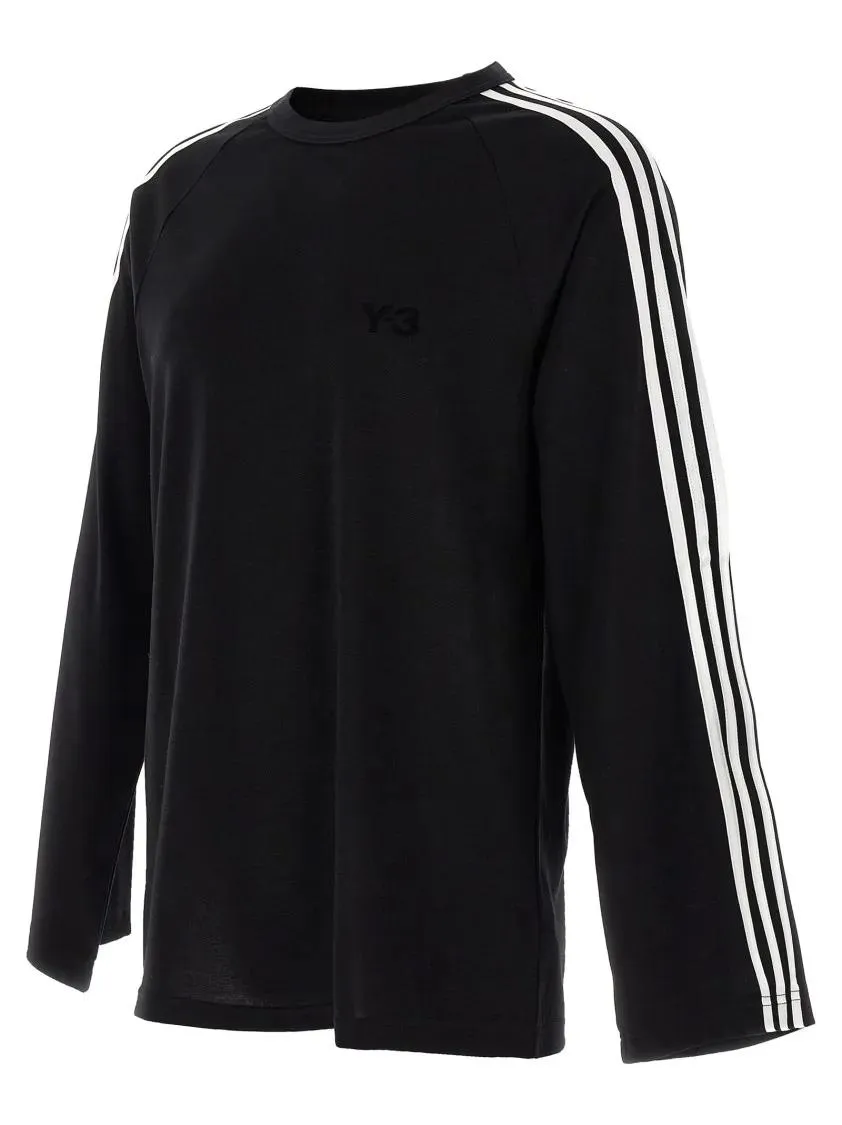 Y-3 - ' Long Sleeve Tee 3-Stripes' T-Shirt - Größe XXL - schwarz – Bild 3