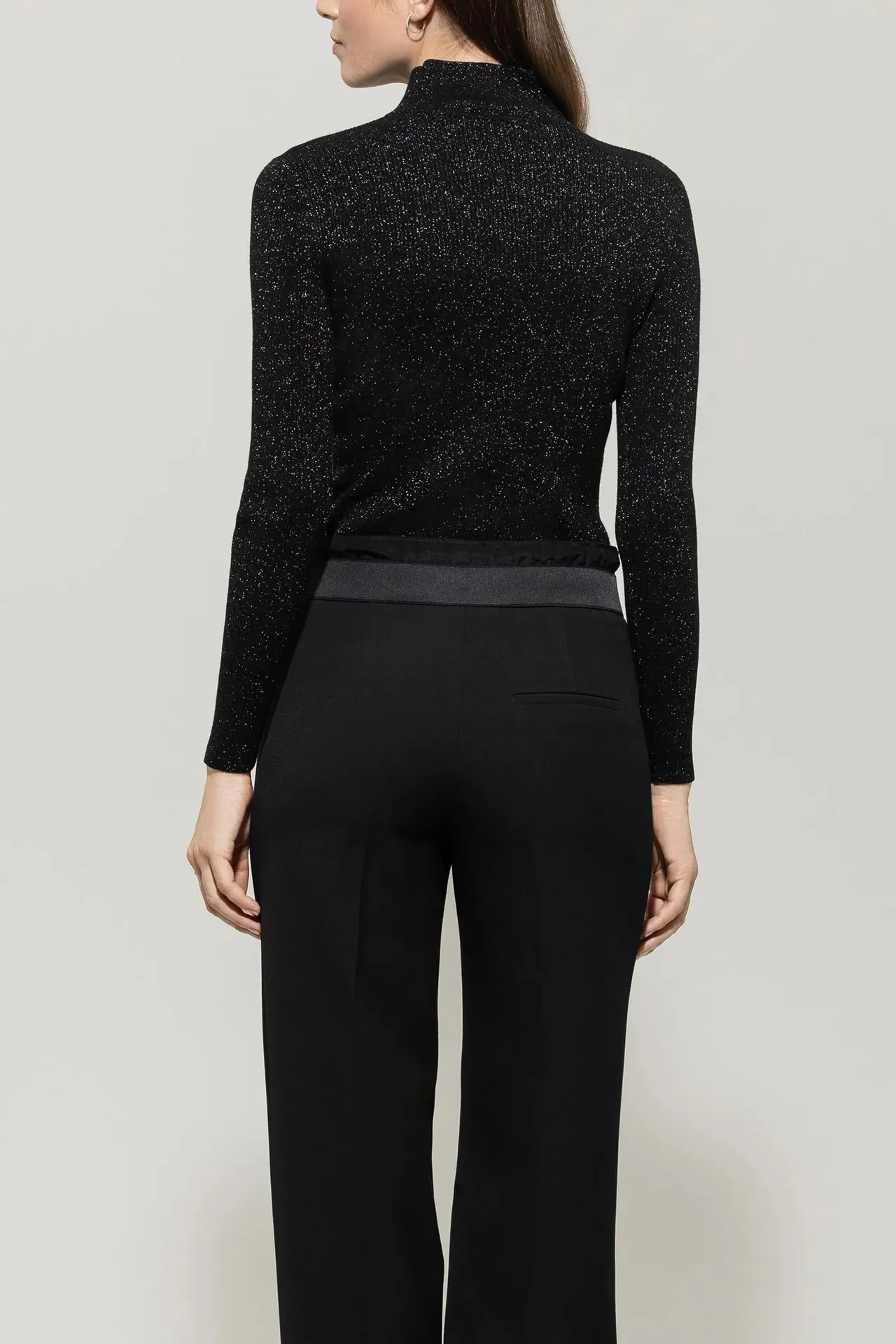 Luisa Cerano - Rollkragen-Pulli aus Woll-Mix - Größe 40 - schwarz – Bild 2