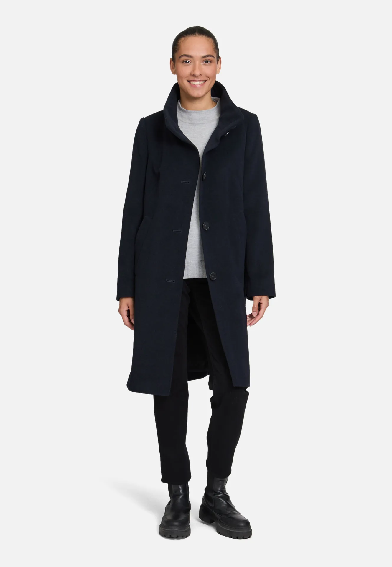 Wollmantel mit Kragen – Bild 2