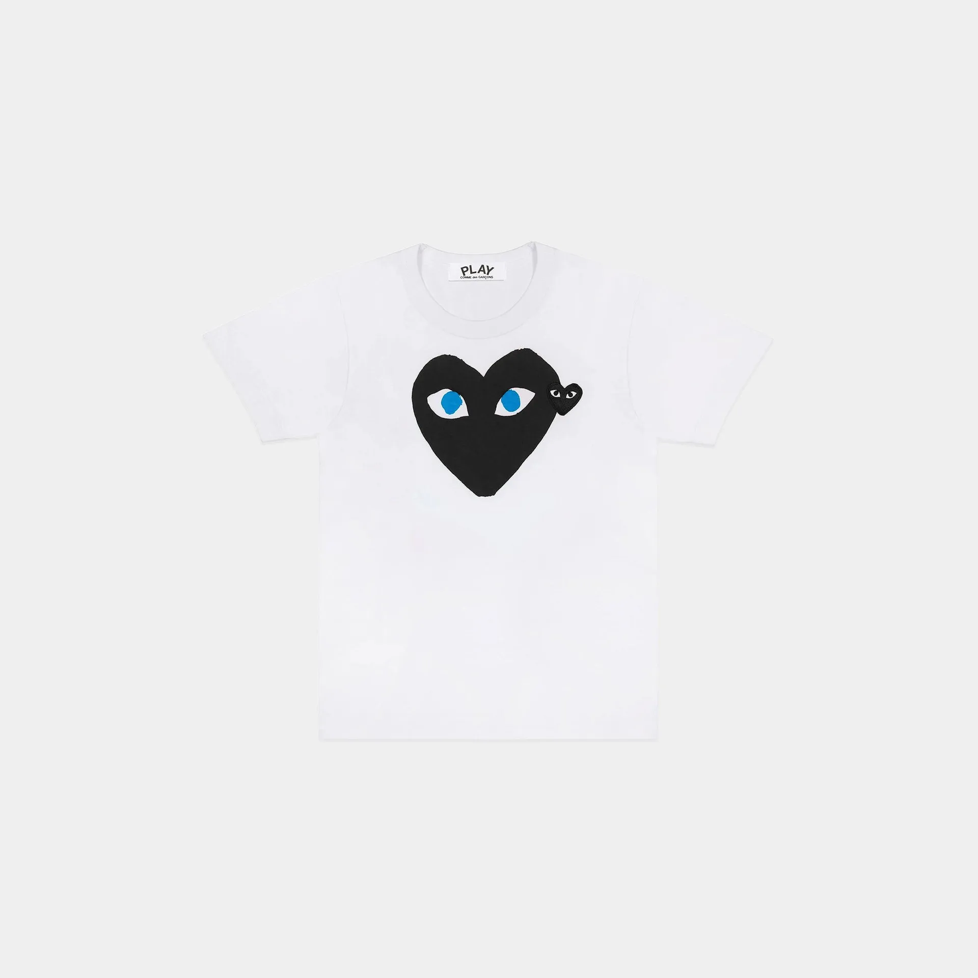 Blue Eyes T-Shirt - White/ Black Heart Blue Eyes T-Shirt - White/ Black Heart