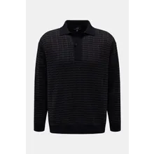 Emporio Armani - Herren - Strickpolo navy/dunkelgrau gemustert Emporio Armani - Herren - Strickpolo navy/dunkelgrau gemustert