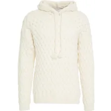 Amaranto - Cable knit hoodie - Größe L - weiß Amaranto - Cable knit hoodie - Größe L - weiß