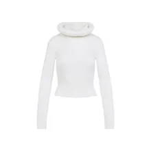 Alaia - Fitted Virgin Wool Sweater With High Turtleneck An - Größe 36 - weiß Alaia - Fitted Virgin Wool Sweater With High Turtleneck An - Größe 36 - weiß