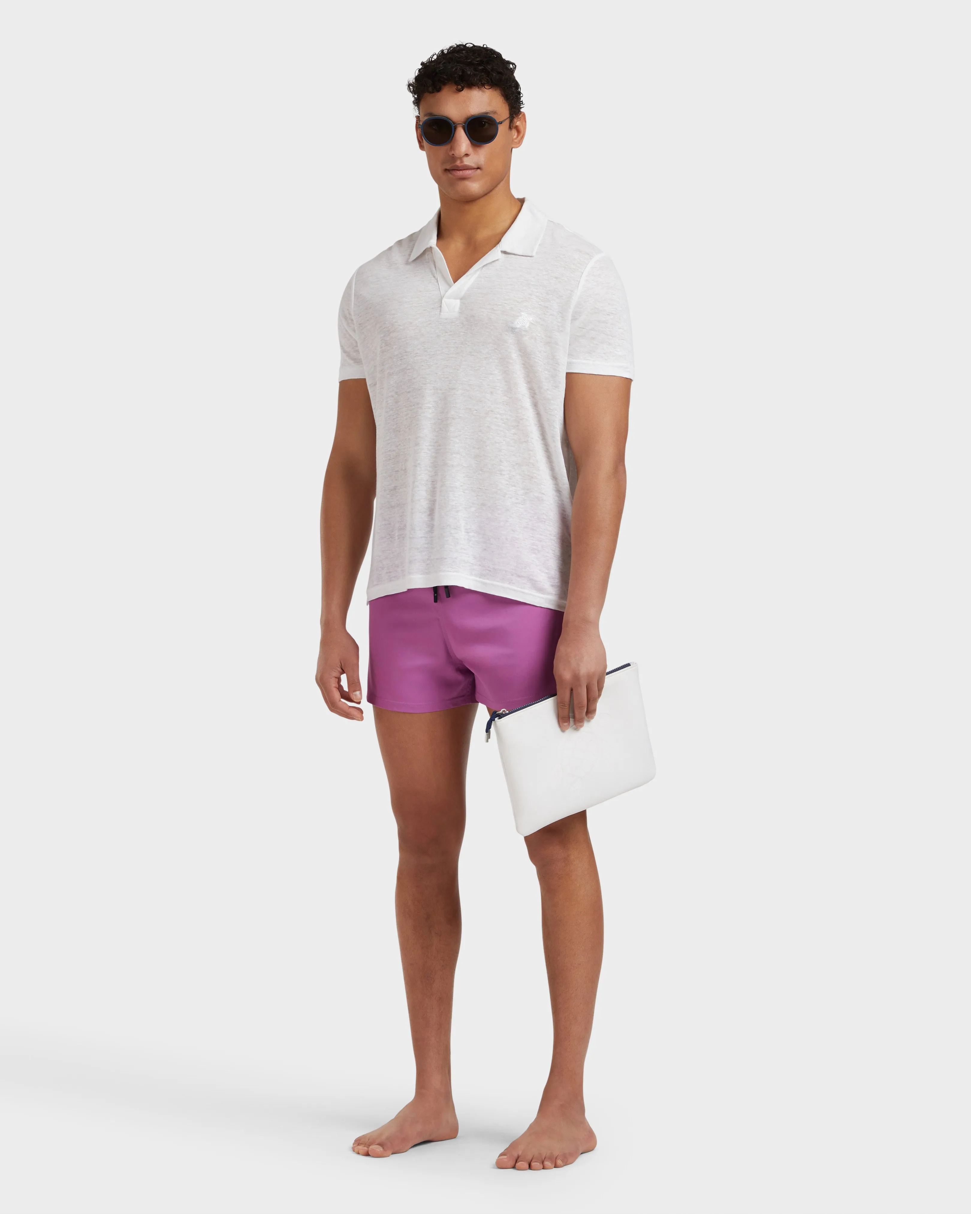 Vilebrequin - Kurze Und Figurbetonte Einfarbige Stretch-bademode Für Herren - Bademode - Man - Rosa - Größe XXXL – Bild 5