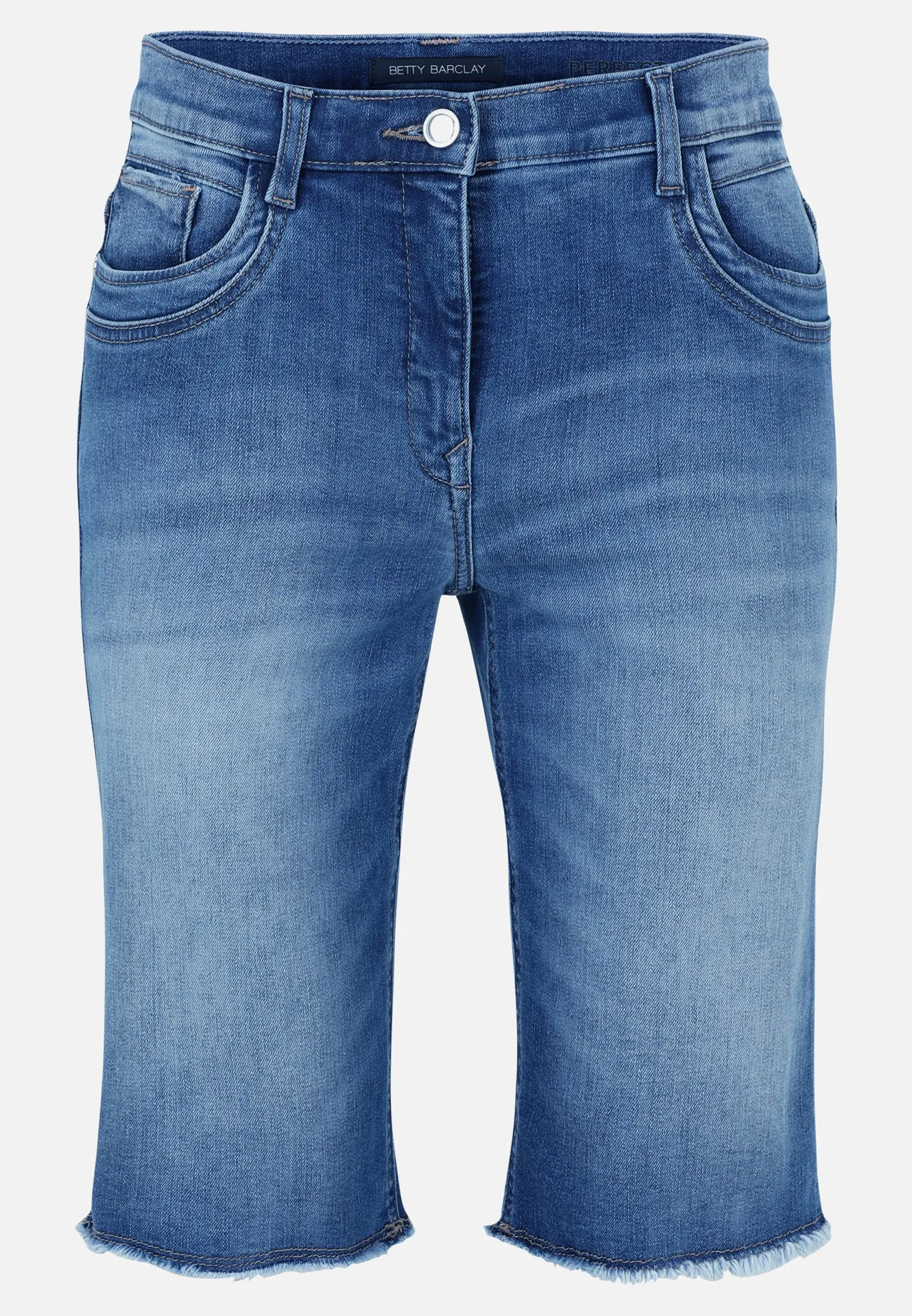 Jeans-Shorts mit aufgesetzten Taschen – Bild 3