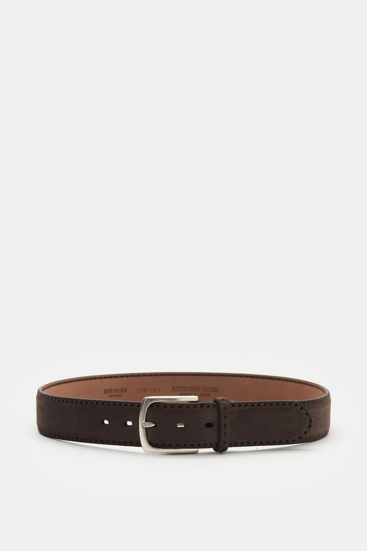 Fausto Colato - Herren - Gürtel Antilopenleder dunkelbraun Fausto Colato - Herren - Gürtel Antilopenleder dunkelbraun
