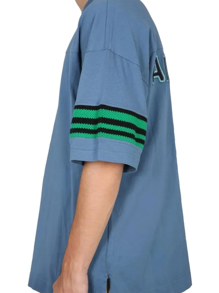 Ambush - Loose-Fitting T-Shirt With Logo Patch - Größe L - blau – Bild 2