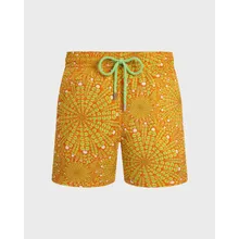 Vilebrequin - Kurze Mosaic Urchin Stretch-badeshorts Für Herren - Bademode - Monrise - Orange - Größe XXL Vilebrequin - Kurze Mosaic Urchin Stretch-badeshorts Für Herren - Bademode - Monrise - Orange - Größe XXL
