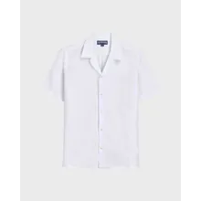 Vilebrequin - Herren-bowlinghemd Aus Leinen – Uni - Hemd - Courbis - Weiss - Größe L Vilebrequin - Herren-bowlinghemd Aus Leinen – Uni - Hemd - Courbis - Weiss - Größe L