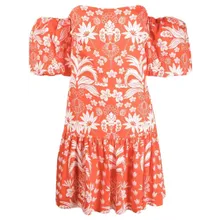 Borgo de Nor - Off-Shoulder Mini Dress With Puff Sleeves - Größe 10 - orange Borgo de Nor - Off-Shoulder Mini Dress With Puff Sleeves - Größe 10 - orange