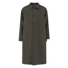 Emanuela Caruso - Classic Long-Silhouette Green Jacket With Textured - Größe 46 - grün Emanuela Caruso - Classic Long-Silhouette Green Jacket With Textured - Größe 46 - grün