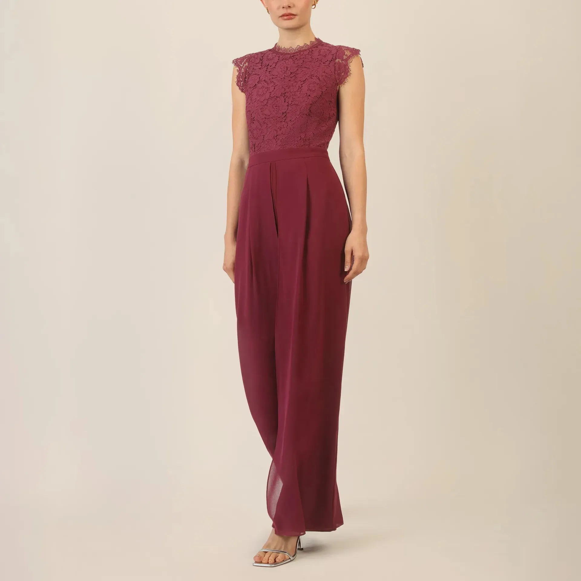 Apart - Overall mit Spitzenoberteil - Größe 40 - rot – Bild 4