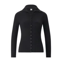 TOTEME - Strickjacke aus Materialmix - Größe L - schwarz TOTEME - Strickjacke aus Materialmix - Größe L - schwarz