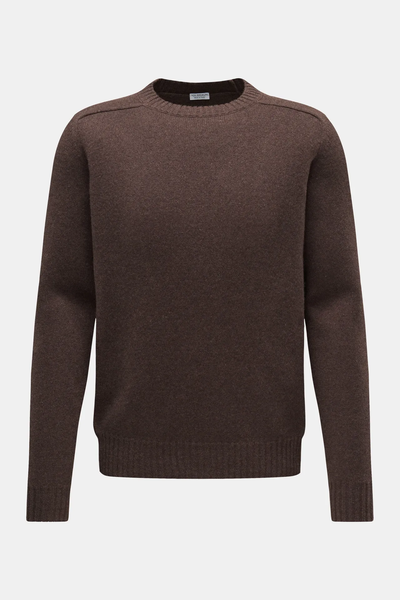 von Braun - Herren - Cashmere Rundhalspullover graubraun von Braun - Herren - Cashmere Rundhalspullover graubraun