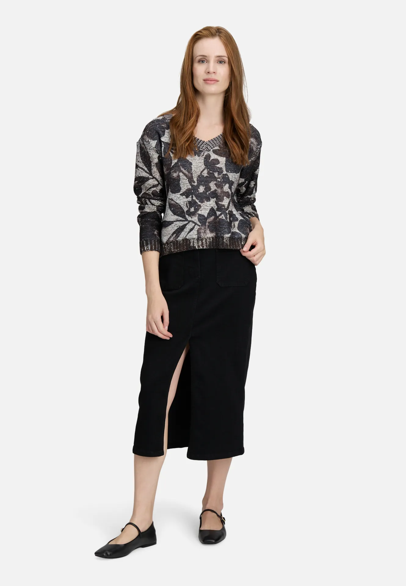 Jeansrock mit aufgesetzten Taschen – Bild 2