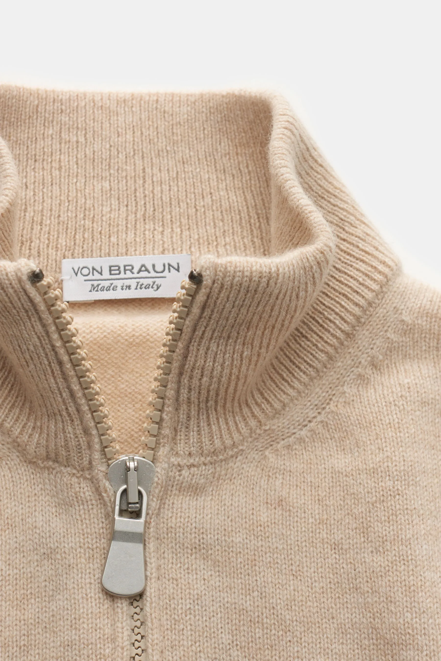 von Braun - Herren - Kinder Cashmere Strickjacke beige – Bild 2