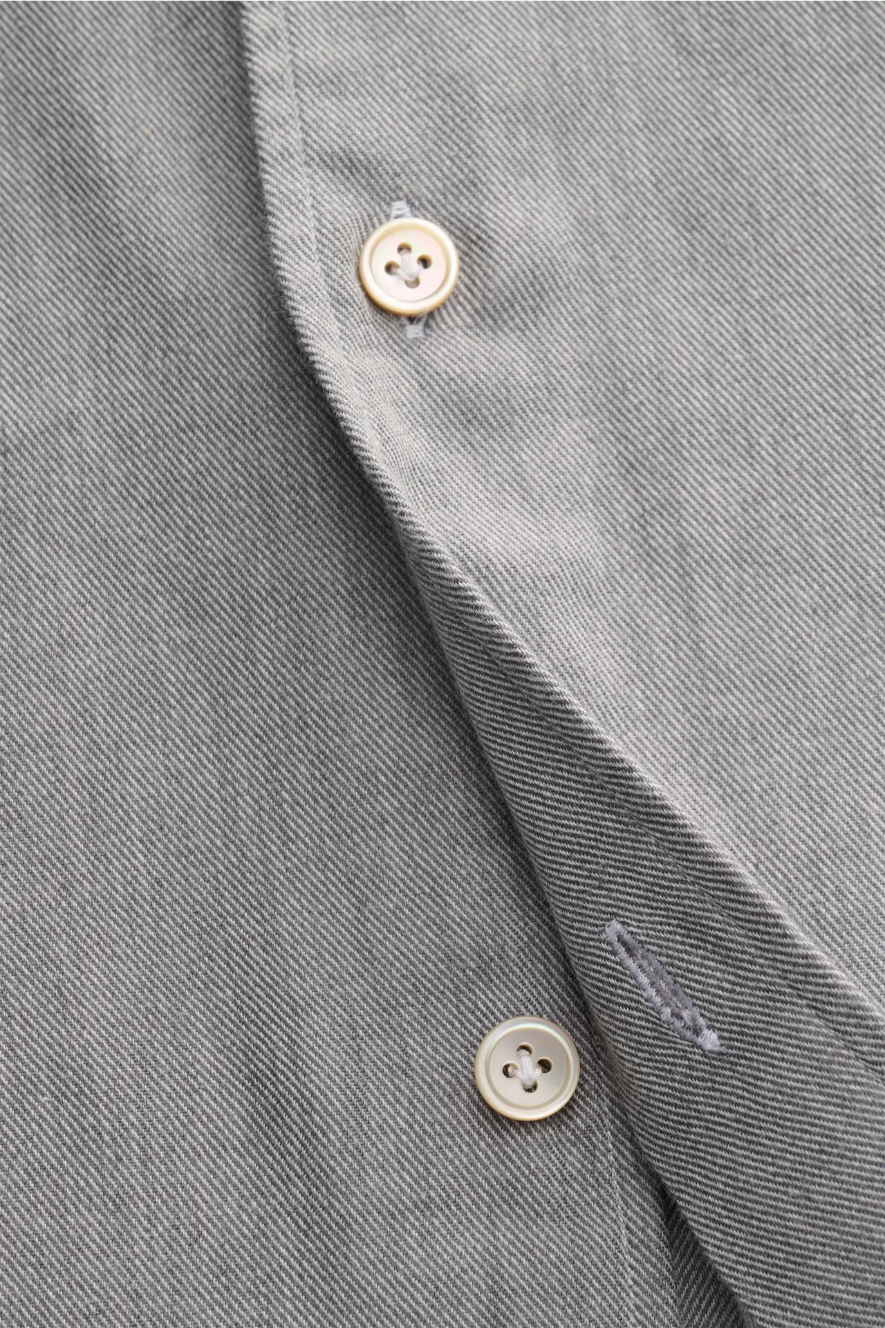 Borrelli - Herren - Casual Hemd 'Gable' Kent-Kragen grau meliert – Bild 5