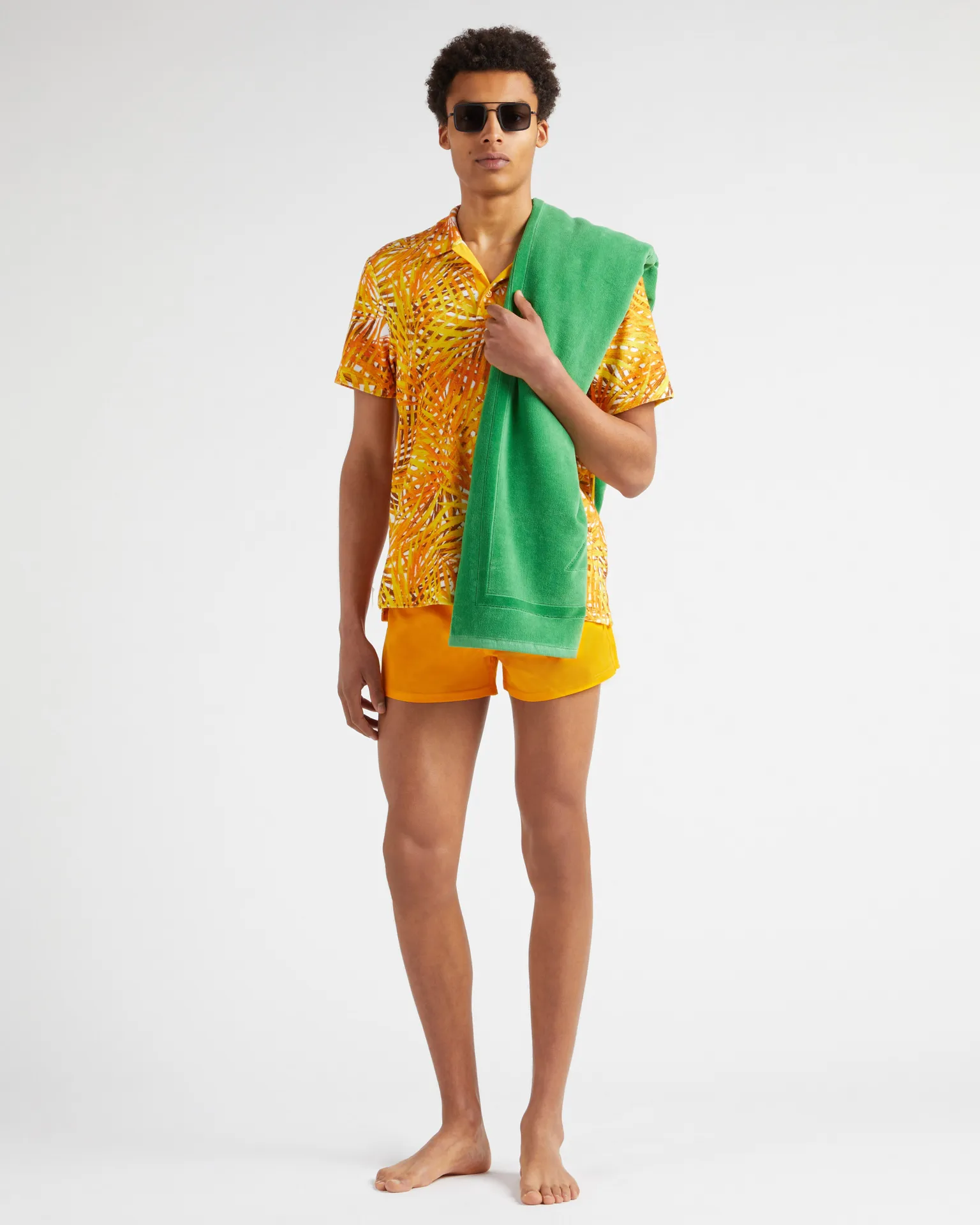 Vilebrequin - Kurze Und Figurbetonte Einfarbige Stretch-bademode Für Herren - Bademode - Man - Orange - Größe XXXL – Bild 5