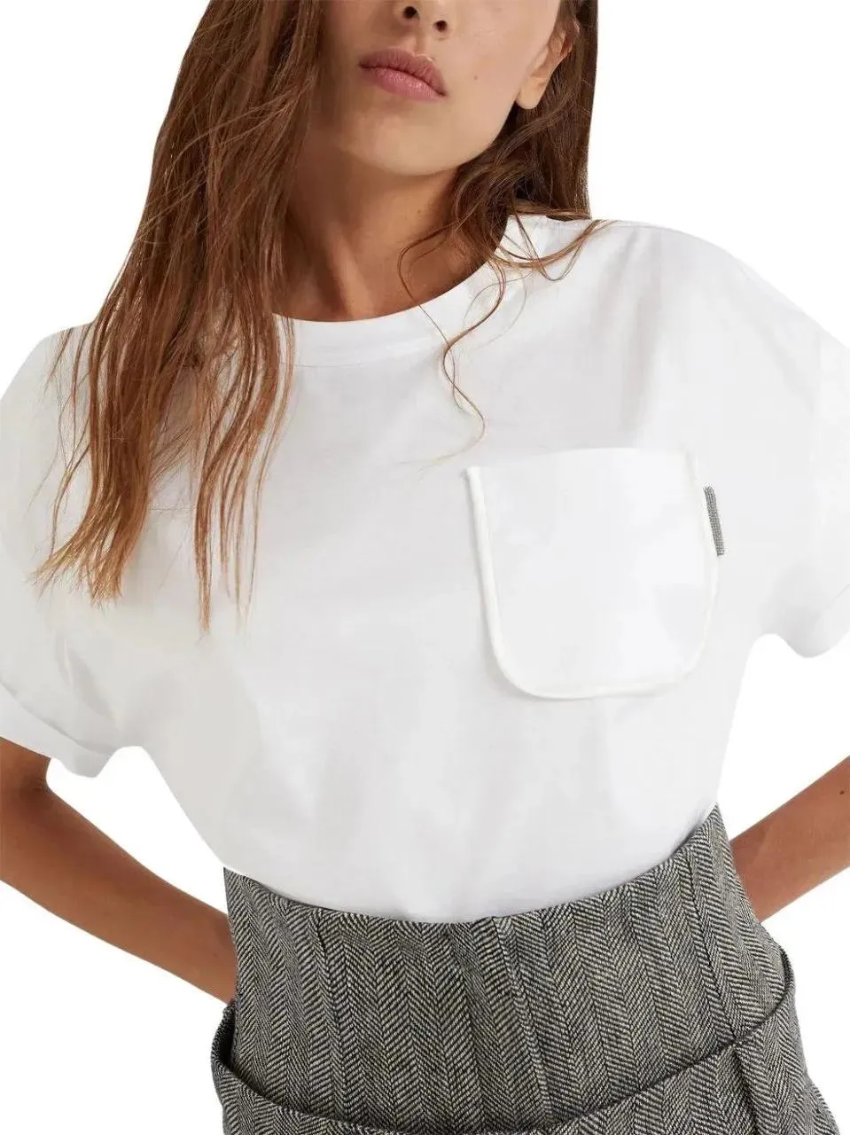 Brunello Cucinelli - T-shirt - Größe L - bunt – Bild 3