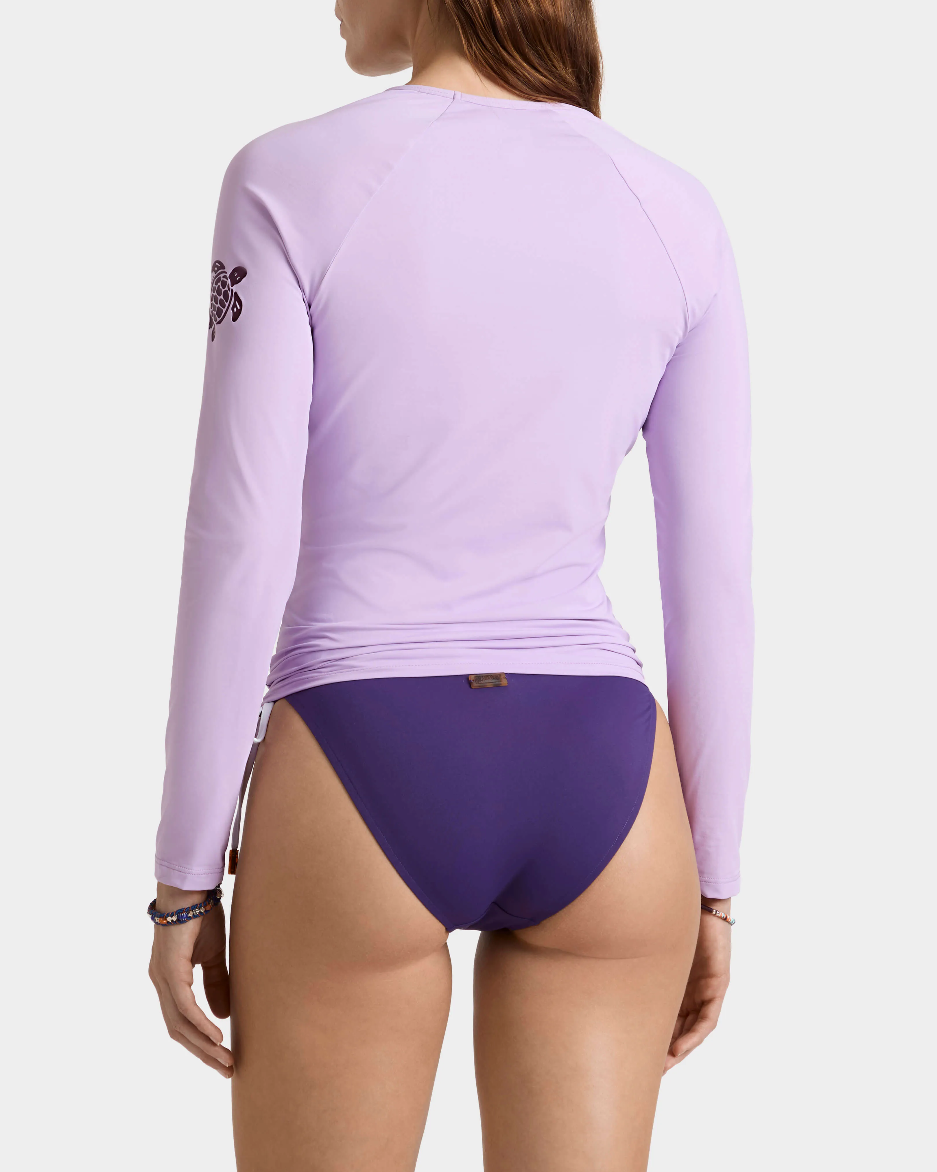 Vilebrequin - Langärmeliger Top Solid Rashguard Für Damen - Rashguard - Fly-out - Violett - Größe XL – Bild 4