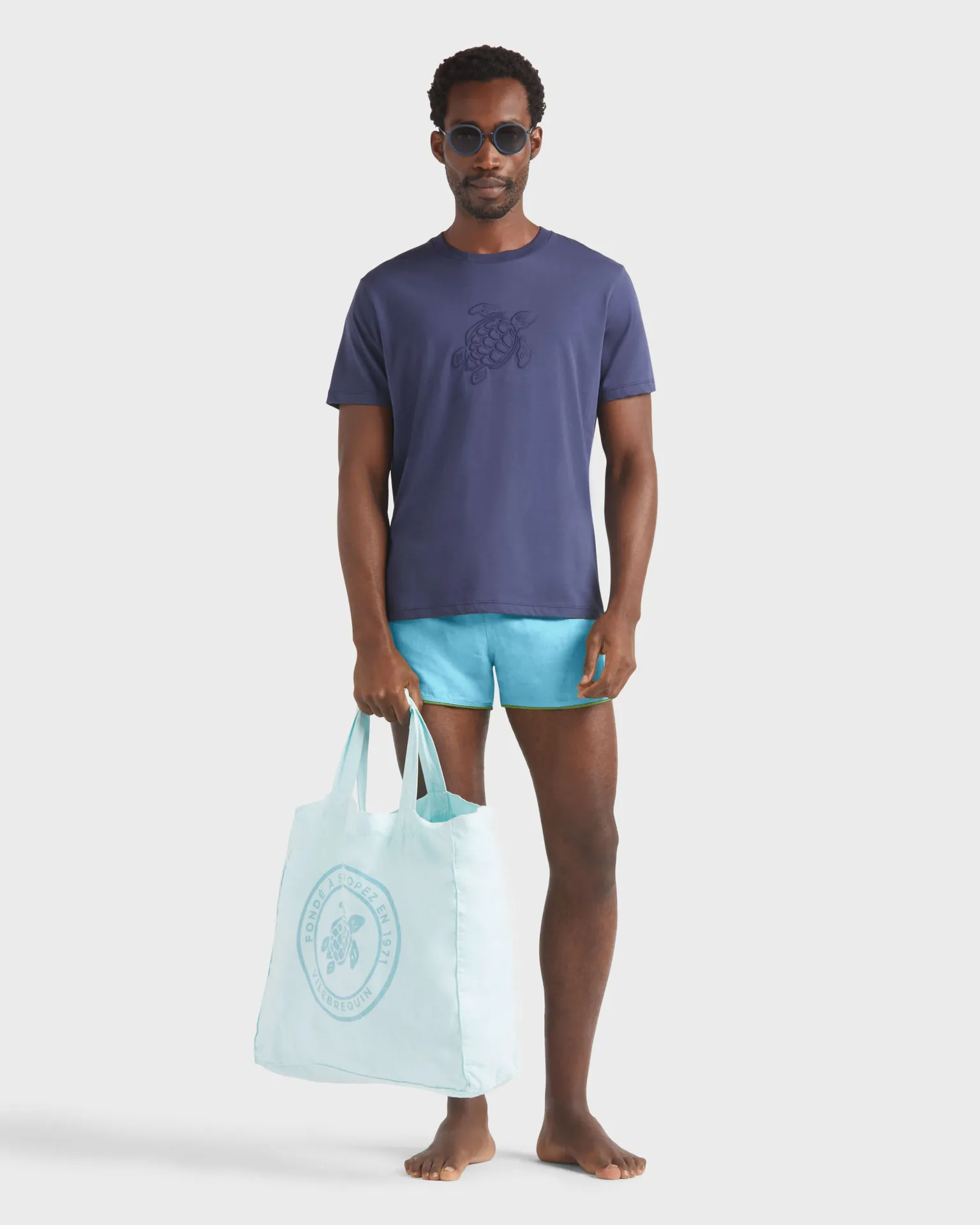 Vilebrequin - Solid Badeshorts Aus Leinen Für Herren - Bademode - Maurice - Blau - Größe XXL – Bild 5