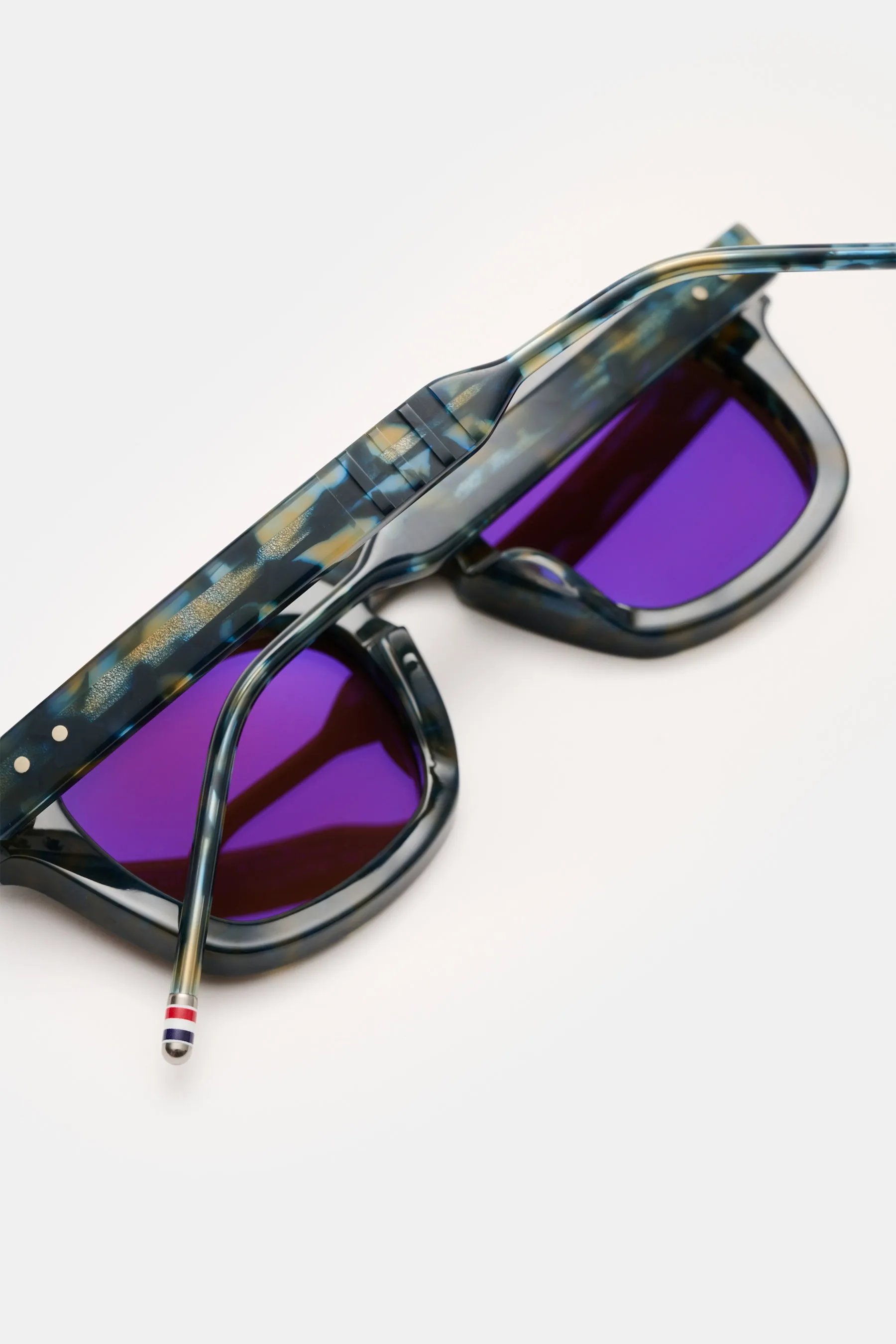 Thom Browne - Herren - Sonnenbrille dunkelblau gemustert – Bild 3