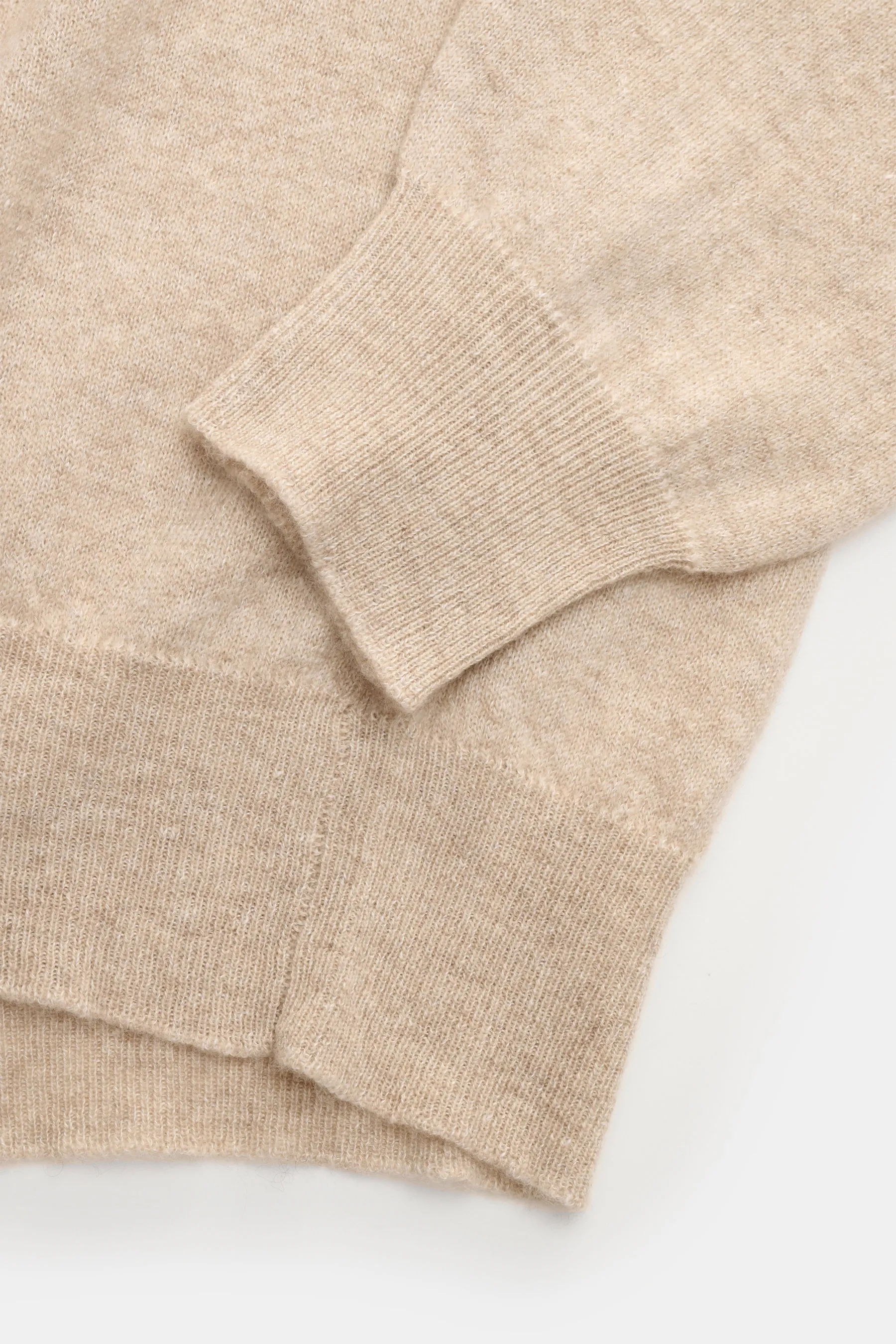 Fedeli - Herren - V-Neck Pullover beige meliert – Bild 3