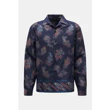 Etro - Herren - Casual Hemd Kubanischer Kragen navy/beige/rotbraun gemustert Etro - Herren - Casual Hemd Kubanischer Kragen navy/beige/rotbraun gemustert