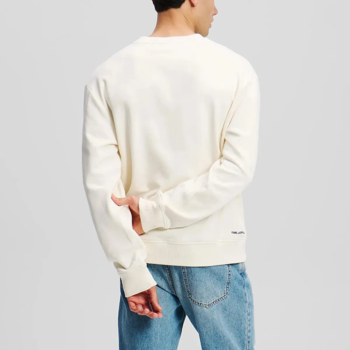 Karl Lagerfeld - IKON SWEATSHIRT MIT GRAFIK - Größe L - creme – Bild 2