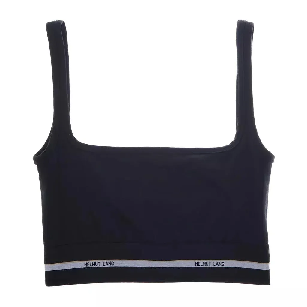 Helmut Lang - Logo Bralette Top - Größe S - schwarz Helmut Lang - Logo Bralette Top - Größe S - schwarz