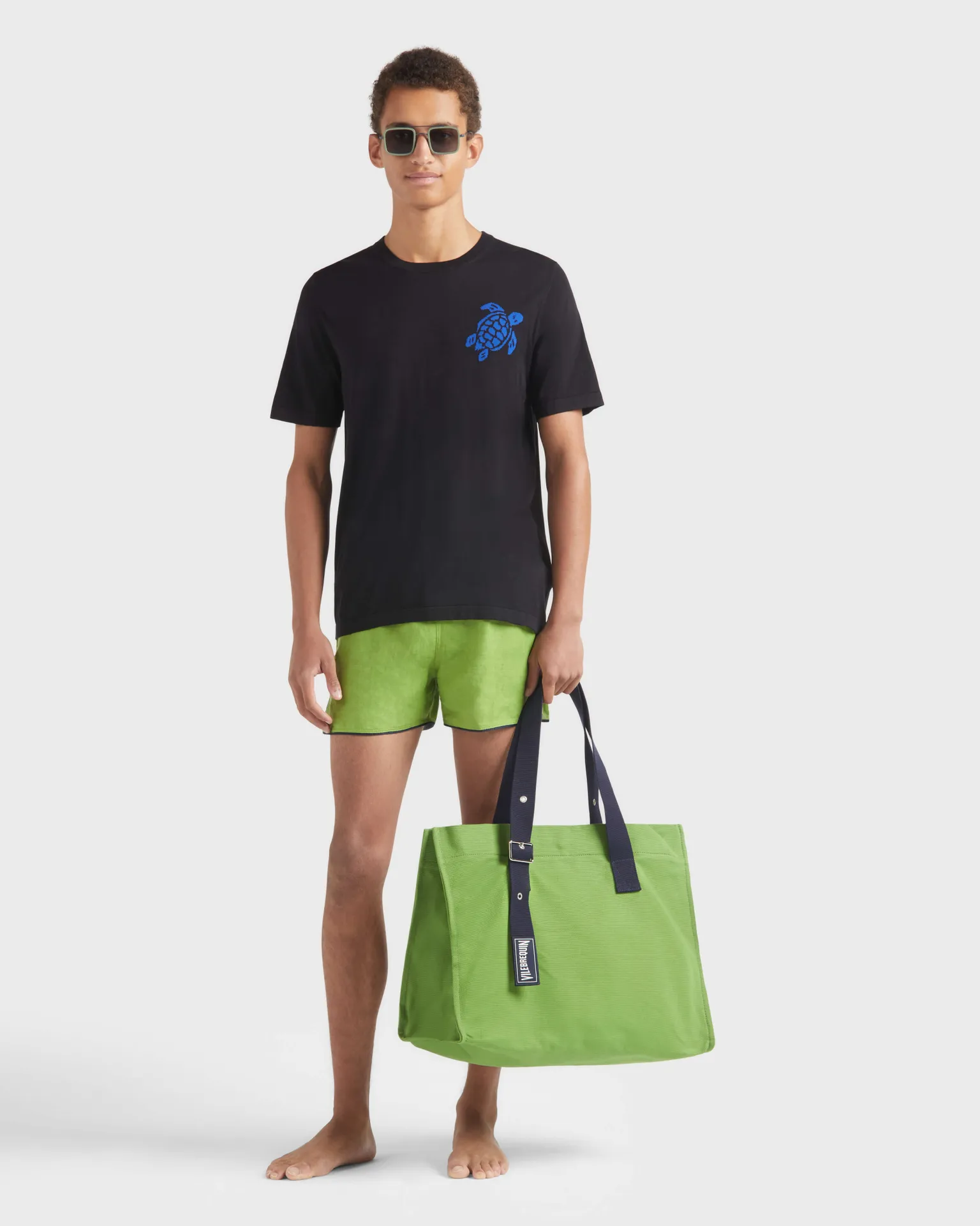 Vilebrequin - Jacquard Turtle T-shirt Aus Baumwolle Für Herren - T-shirt - Cristau - Schwarz - Größe M – Bild 5