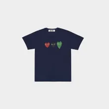 Triple Heart Print T-Shirt - Navy Triple Heart Print T-Shirt - Navy